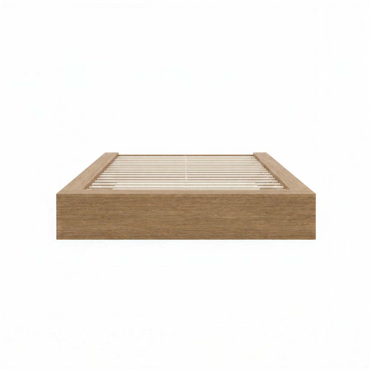 James Platform Bed in Brown Oak, King – product photo