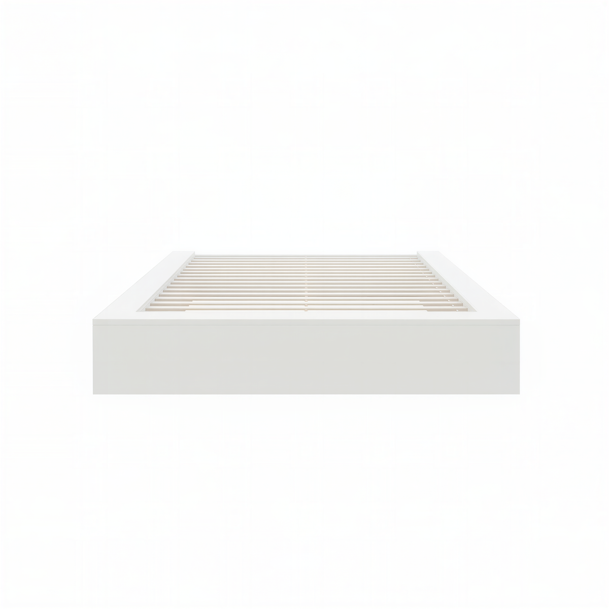 James Platform Bed in White Wood Grain, Queen – product photo
