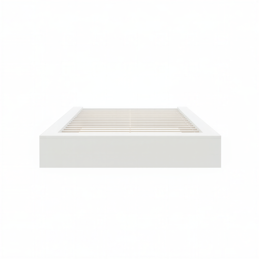 James Platform Bed in White Wood Grain, Queen – product photo