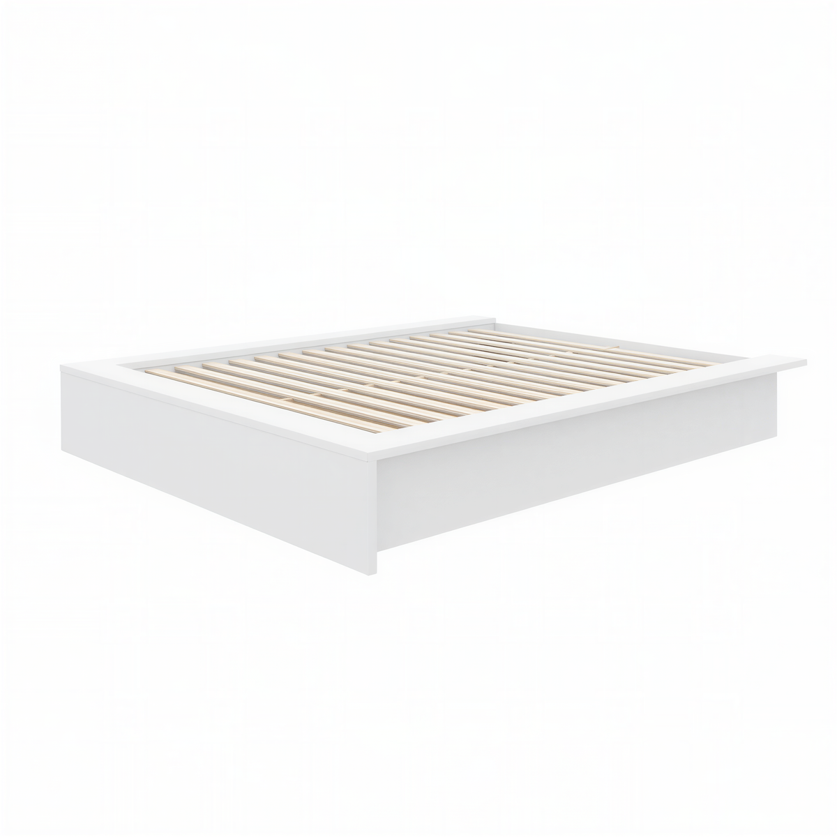 James Platform Bed in White Wood Grain, Queen – product photo 2