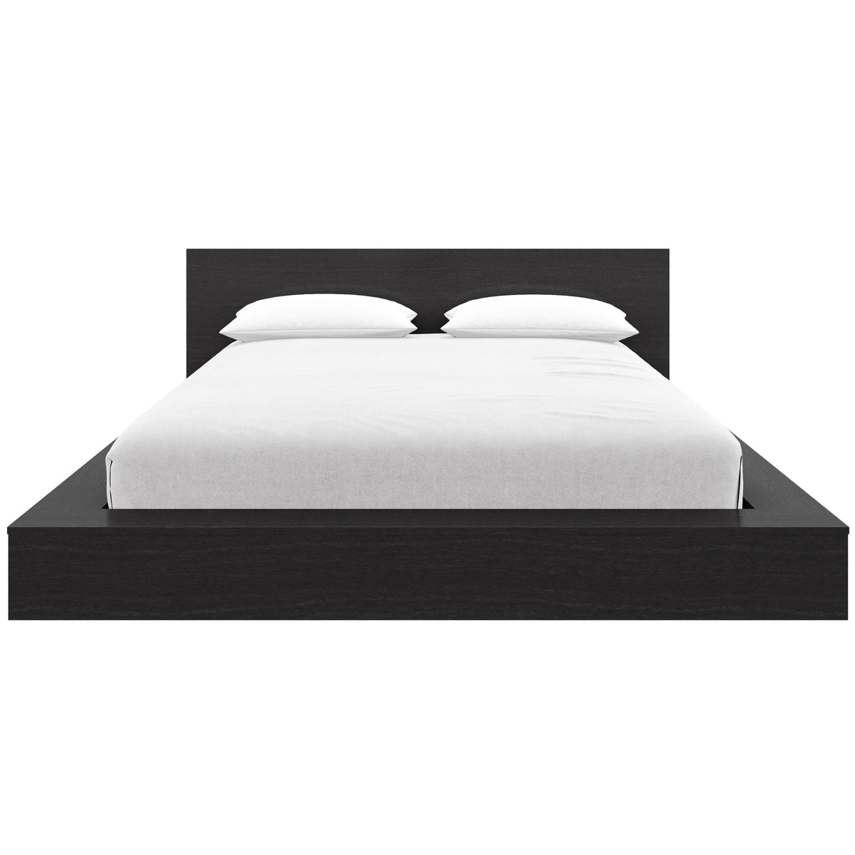 Kanso Low Platform Bed Set in Black Karisma, Queen – product photo