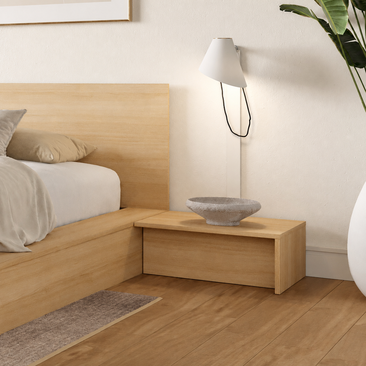 Kanso Nightstands, Set of 2 in Natural Blonde Oak – lifestyle photo