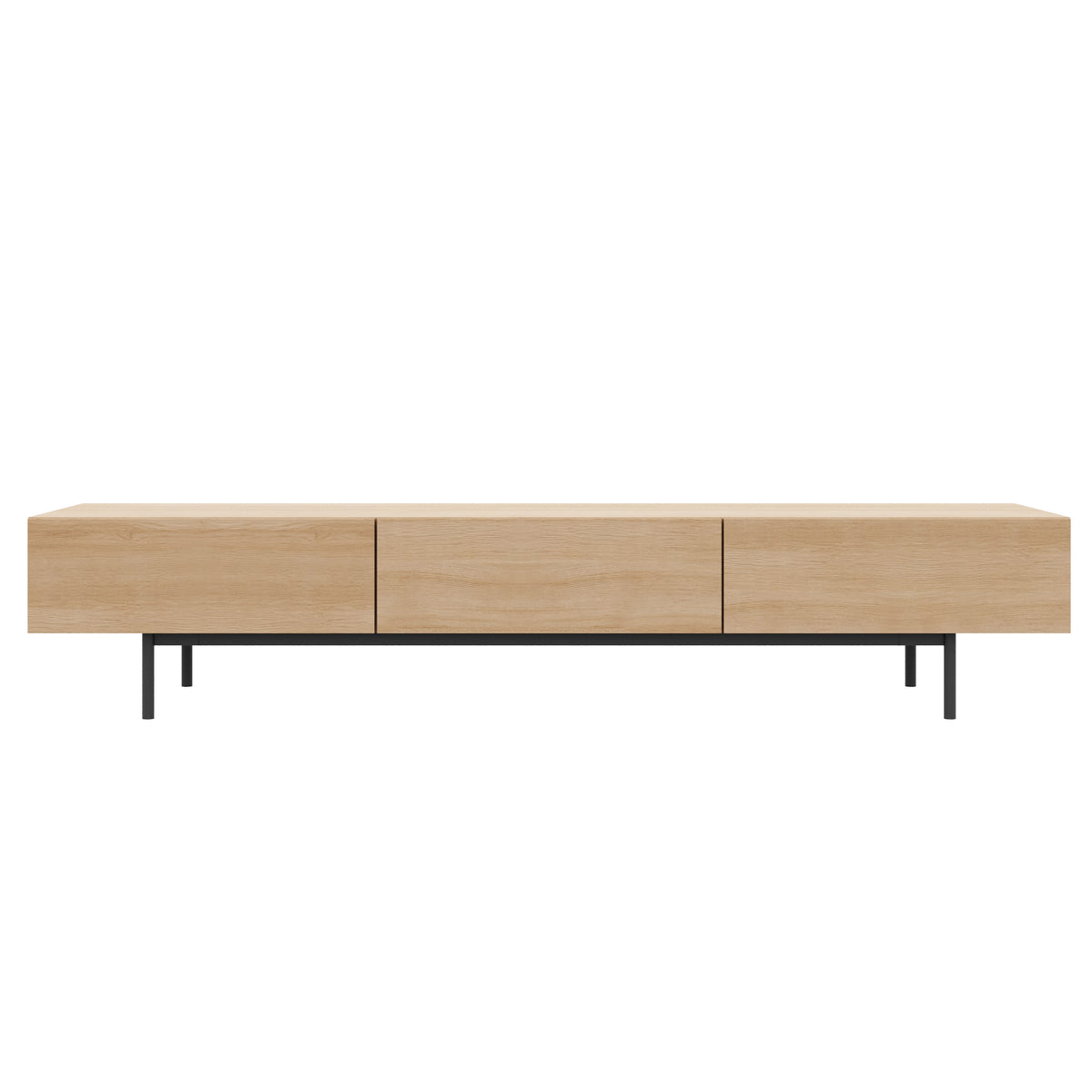 Linea 72" Modern TV Stand with 3 Drawers, 72-Inch in Natural Oak, 72-Inch – product photo