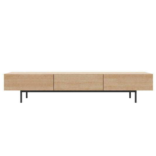Linea 72" Modern TV Stand with 3 Drawers, 72-Inch in Natural Oak, 72-Inch – product photo