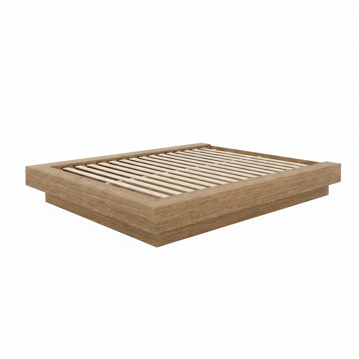 Marconi Platform Bed Frame in Brown Oak, King – product photo 2