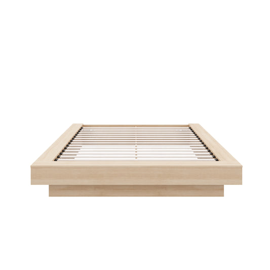 Marconi Platform Bed Frame in Natural Blonde Oak, Queen – product photo