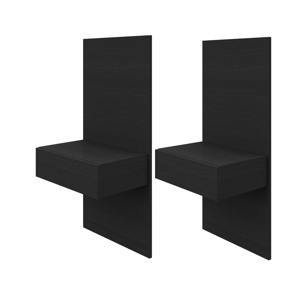 Milano Floating Nightstand Extension Panel Set of 2 in Black Karisma – product photo 2
