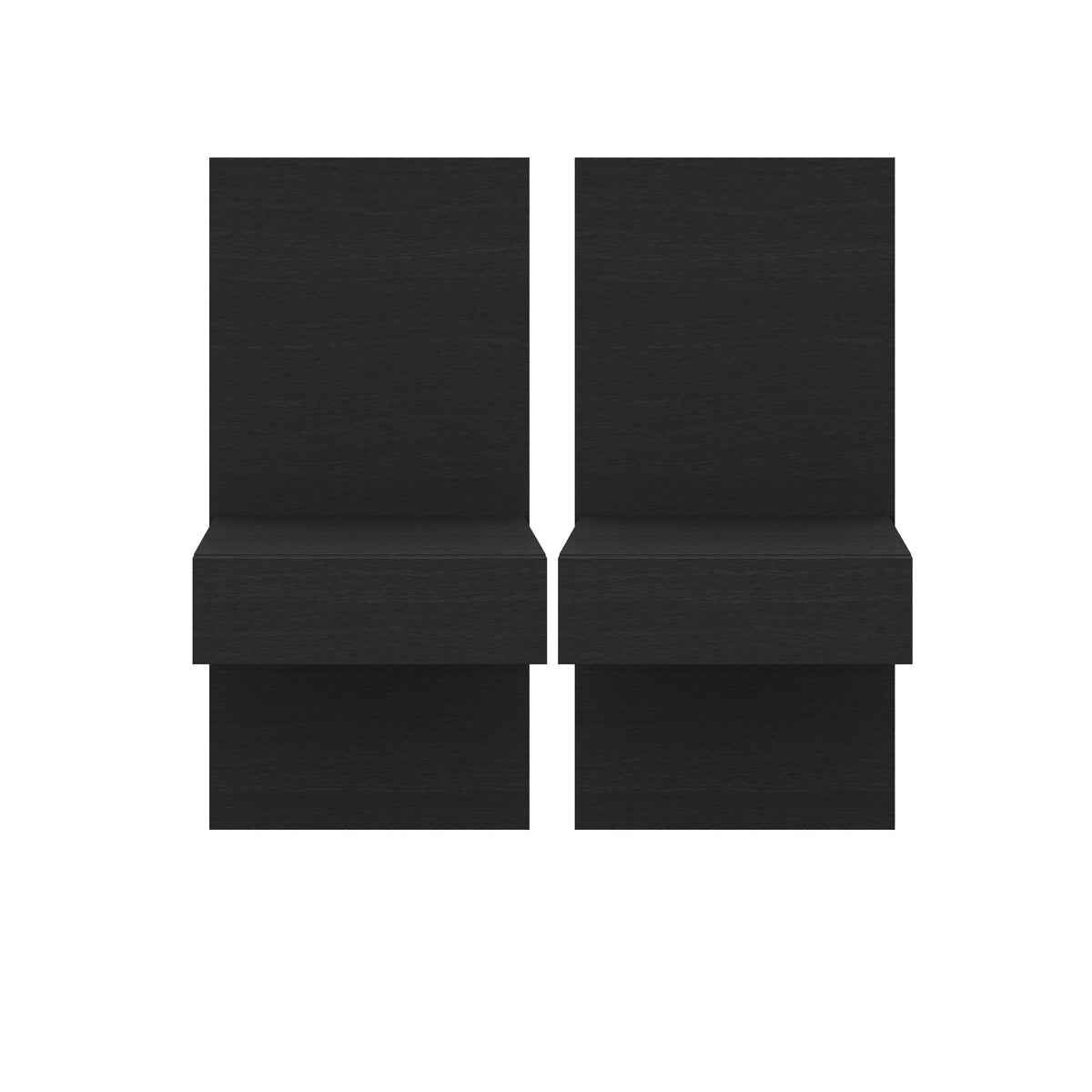 Milano Floating Nightstand Extension Panel Set of 2 in Black Karisma – product photo