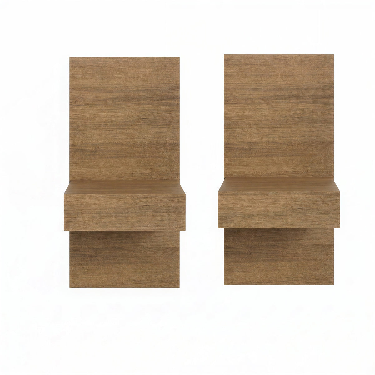 Milano Floating Nightstand Extension Panel Set of 2 in Brown Oak – product photo