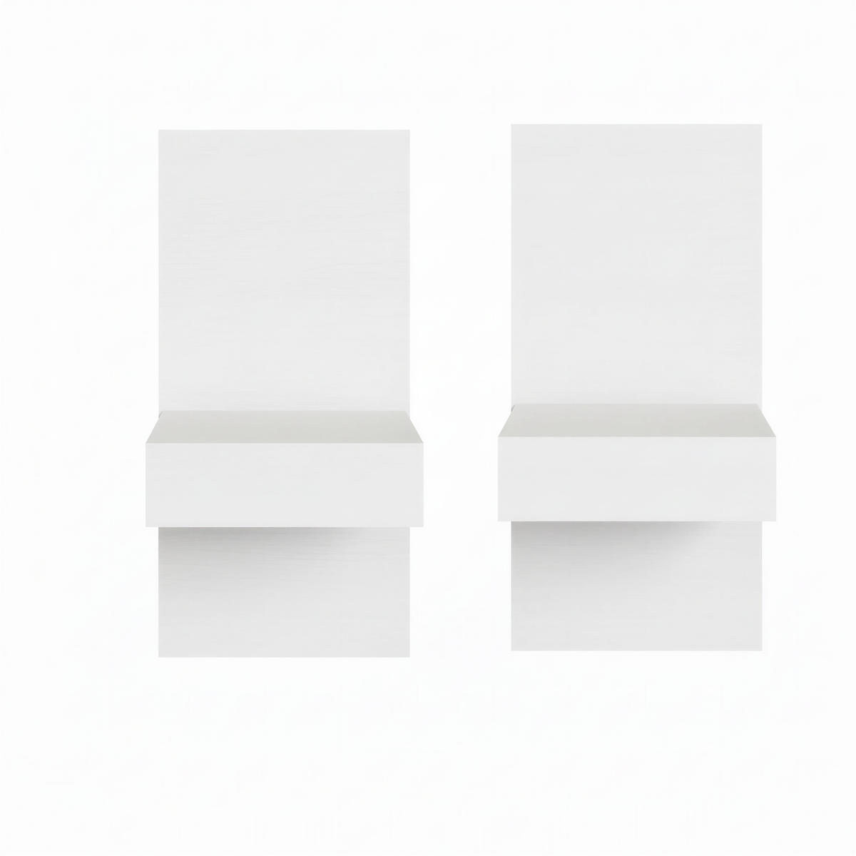 Milano Floating Nightstand Extension Panel Set of 2 in White Wood Grain – product photo