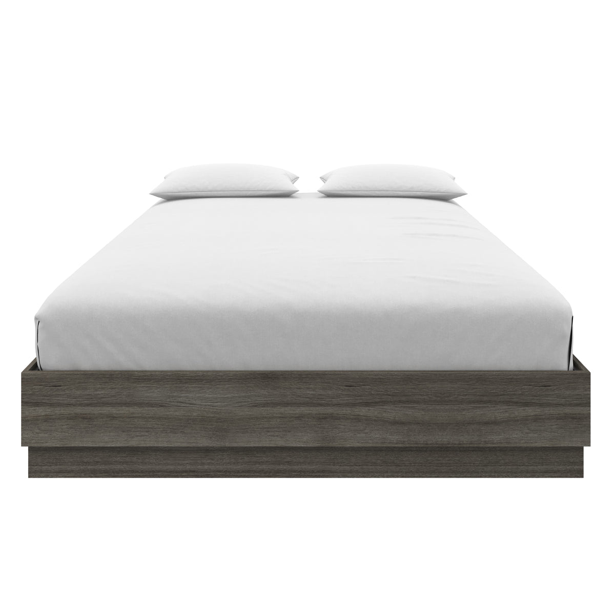 Milano Platform Bed Frame in Grey Oak, Queen – product photo 2