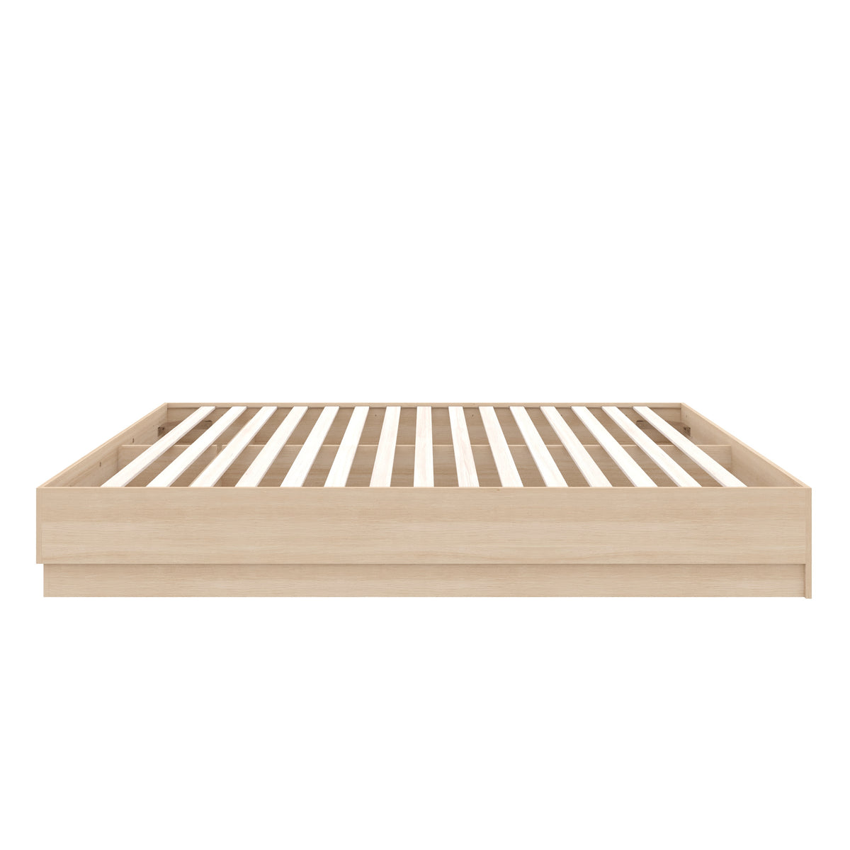 Milano Platform Bed Frame in Natural Blonde Oak, Full/Double – product photo 3