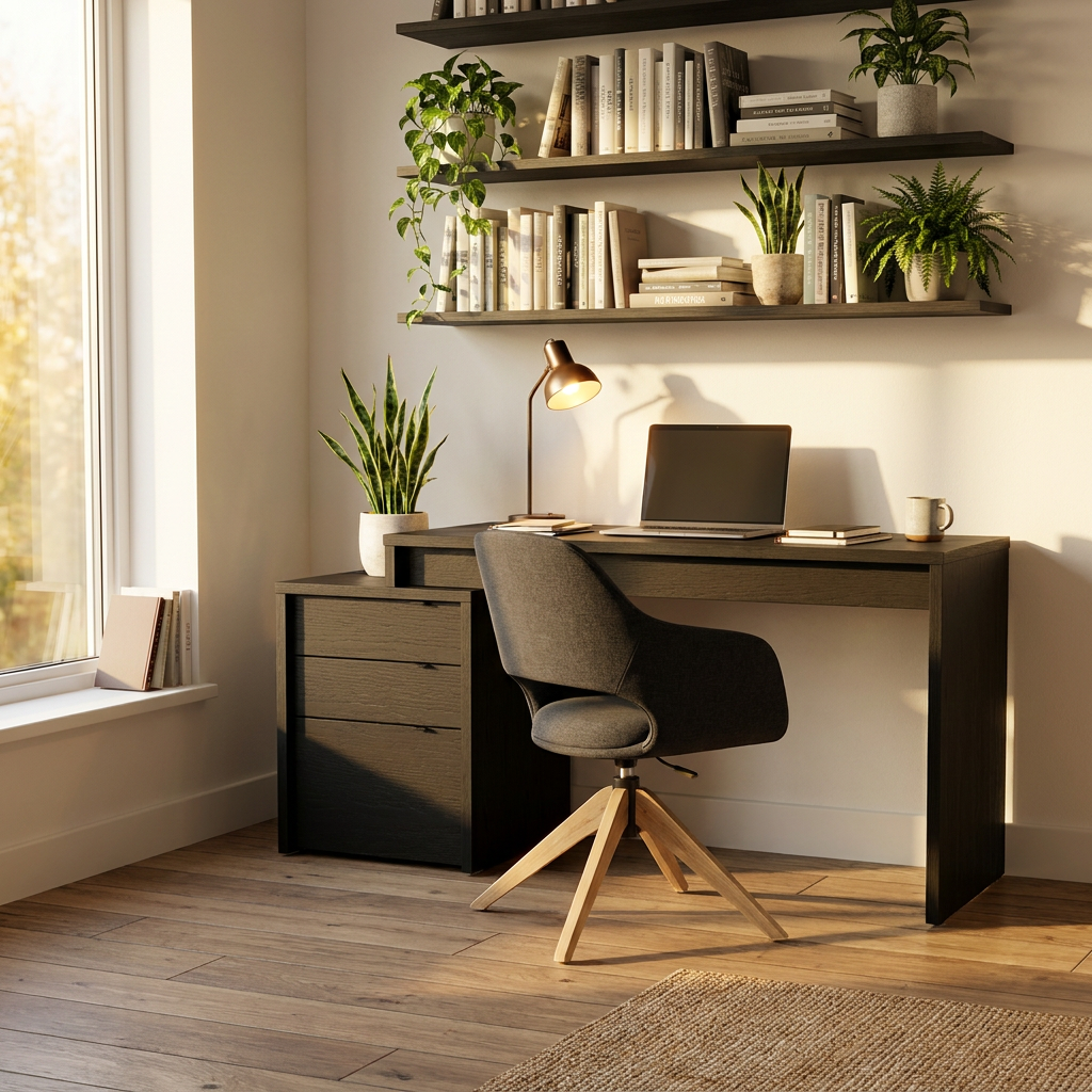 Multi-Purpose Storage Office Storage And Filing Cabinet in Black Karisma – lifestyle photo