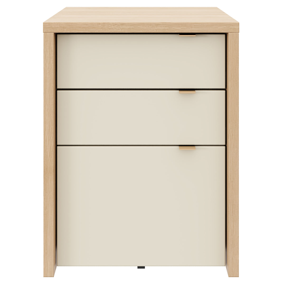 Multi-Purpose Storage Office Storage And Filing Cabinet in Natural Blonde Oak & Morning Dew – product photo