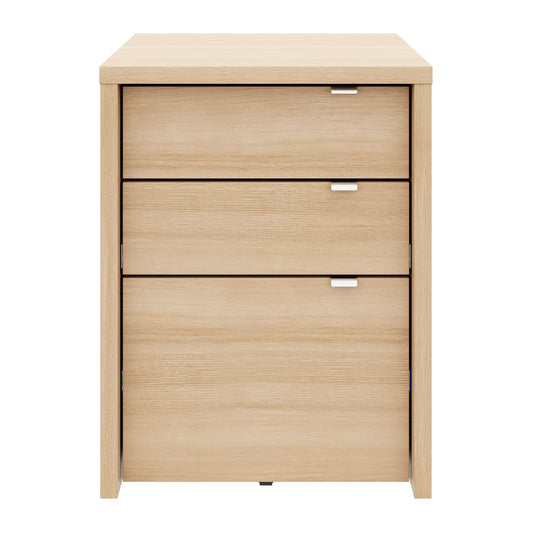 Multi-Purpose Storage Office Storage And Filing Cabinet in Natural Blonde Oak – product photo