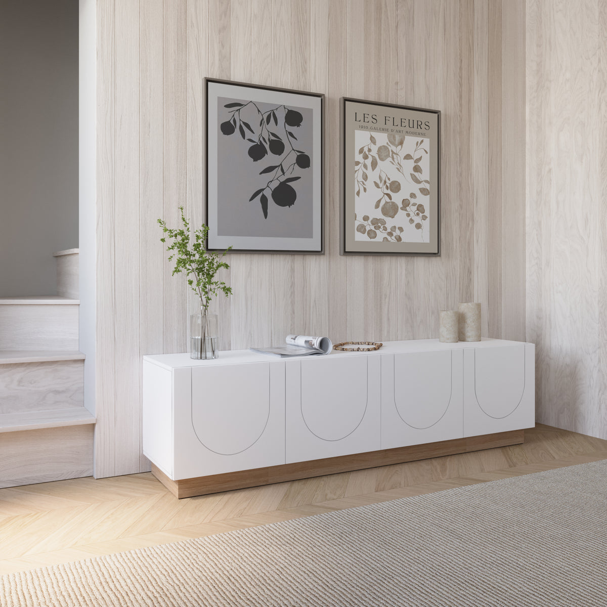 Nauraa TV-Stand in White – lifestyle photo 2