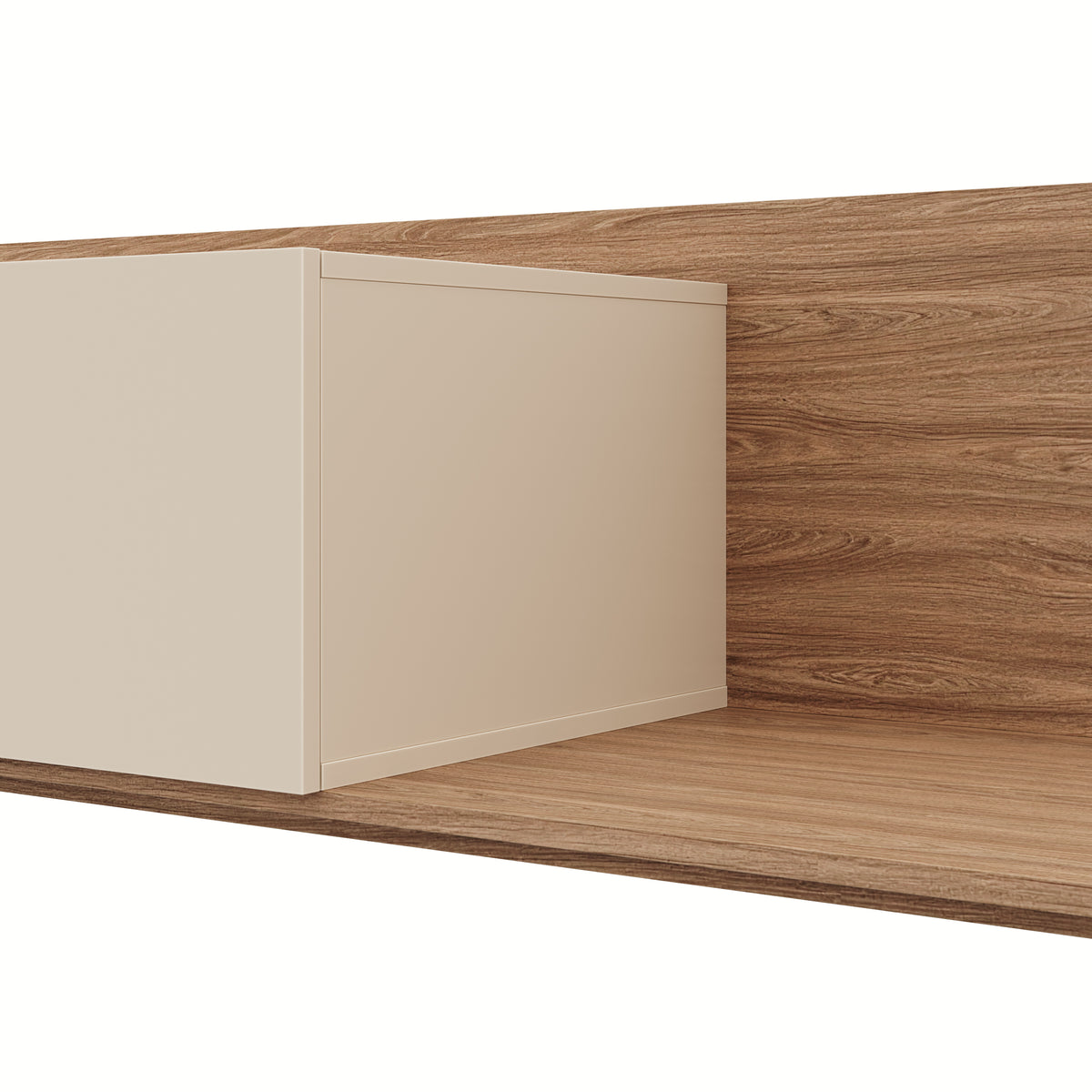 Noa Extendable TV Console in Kiss Curl & Morning Dew – detail photo