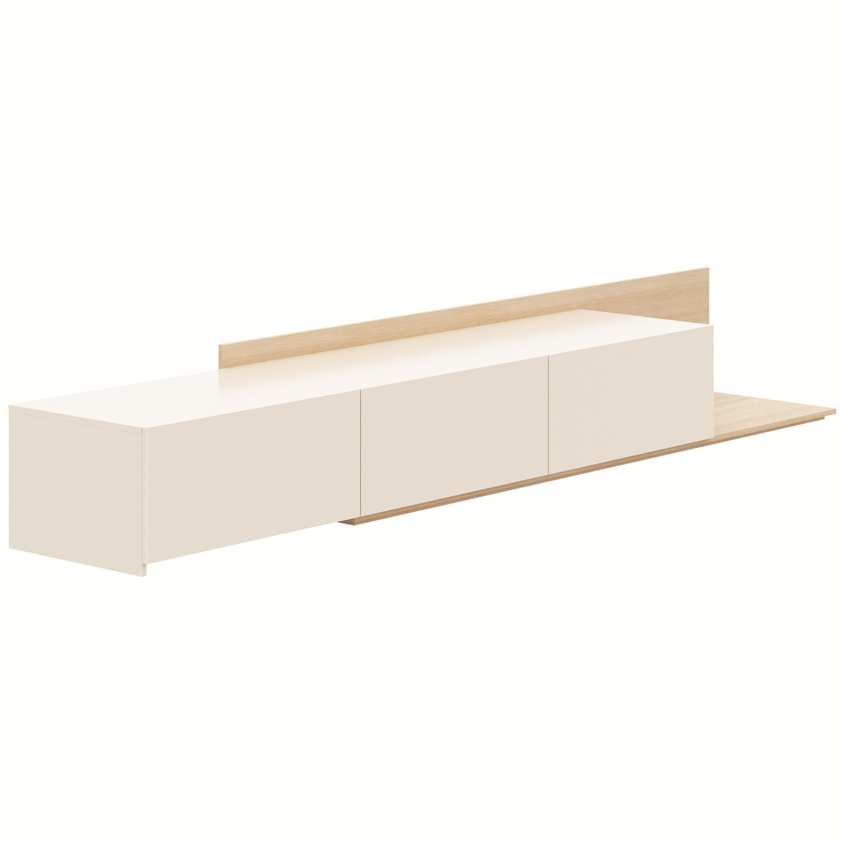 Noa Extendable TV Console in Natural Blonde Oak & Morning Dew – product photo 2