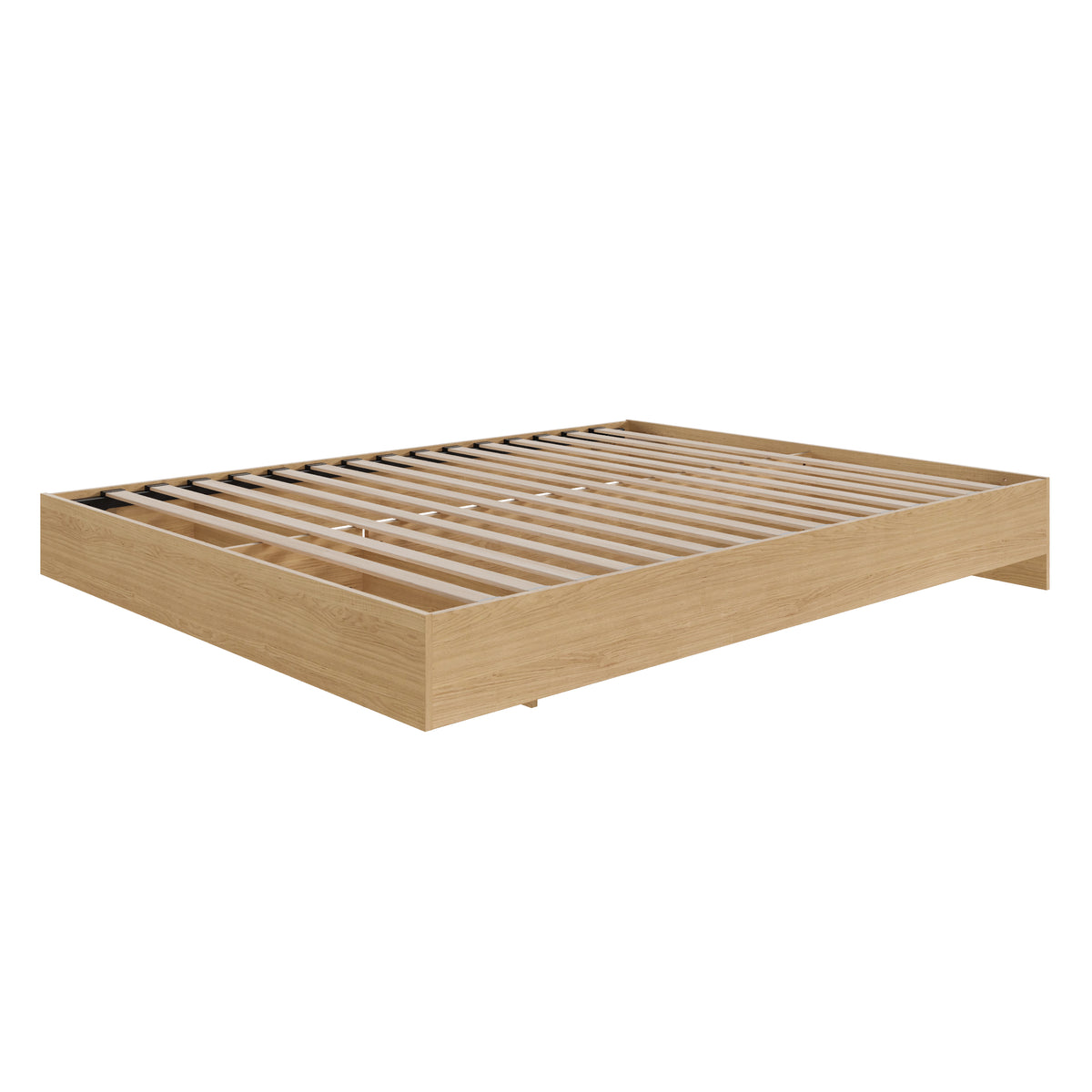 Platform Bed Frame, King in Natural Maple, King – product photo 2