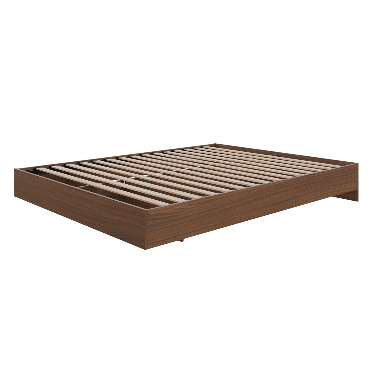 Platform Bed Frame, King in Walnut, King – product photo 2