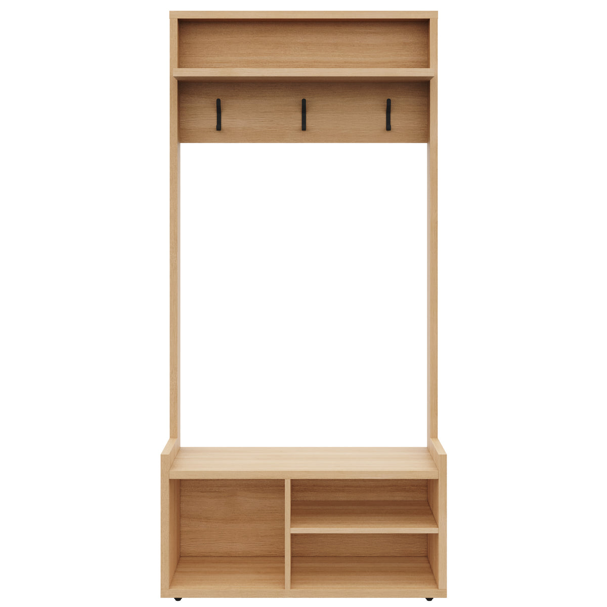 Porto Entryway Hall Tree in Golden Maple – product photo
