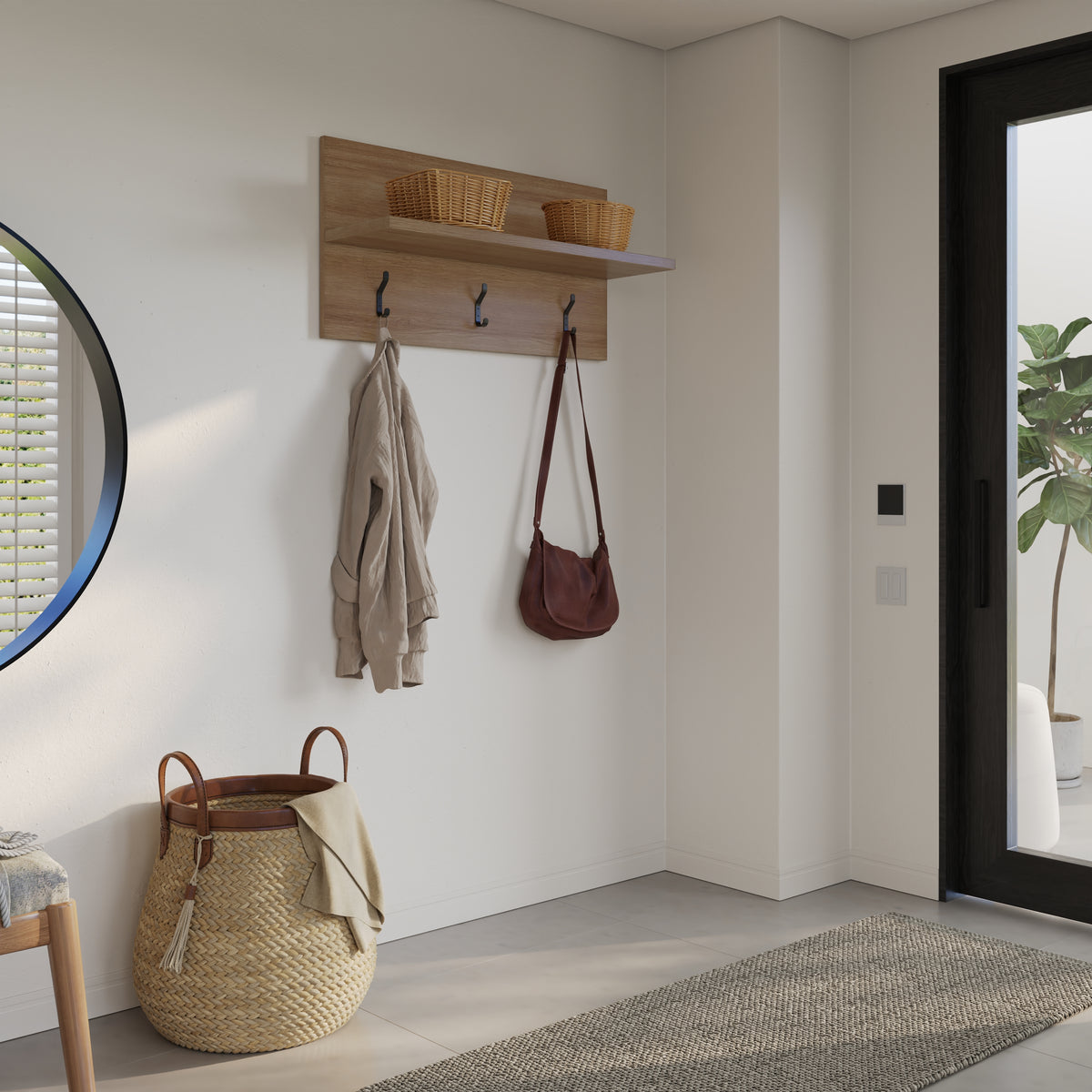 Porto Entryway Wall-Mounted Coat Rack in Fashionista – lifestyle photo 2
