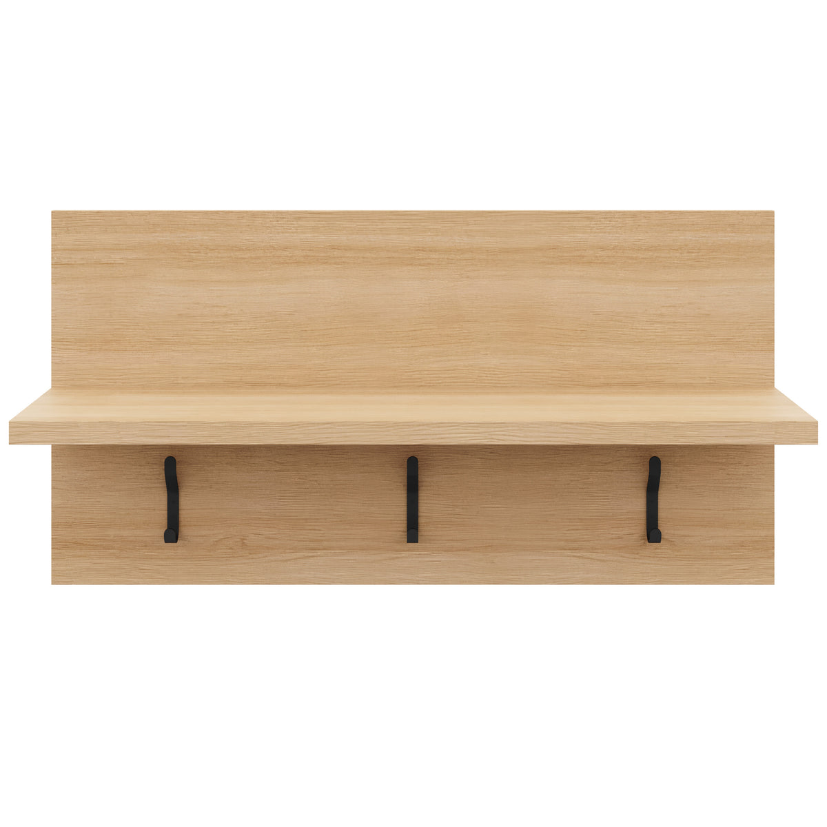 Porto Entryway Wall-Mounted Coat Rack in Golden Maple – product photo