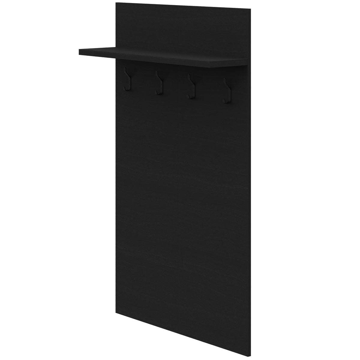 Porto Entryway Wall-Mounted Coat Rack with Shelf in Black Karisma – product photo 2