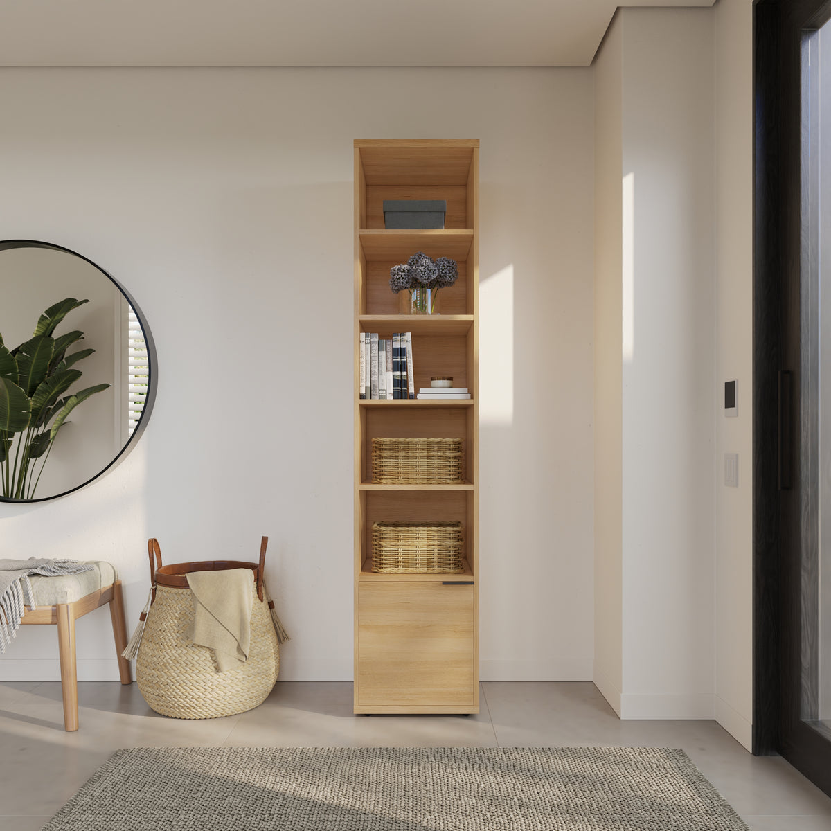 Porto Storage Tower in Golden Maple – lifestyle photo