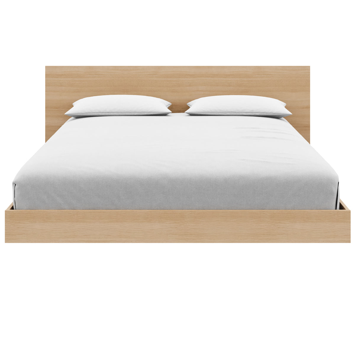 Satori Low Platform Bed Set in Natural Blonde Oak, King – product photo