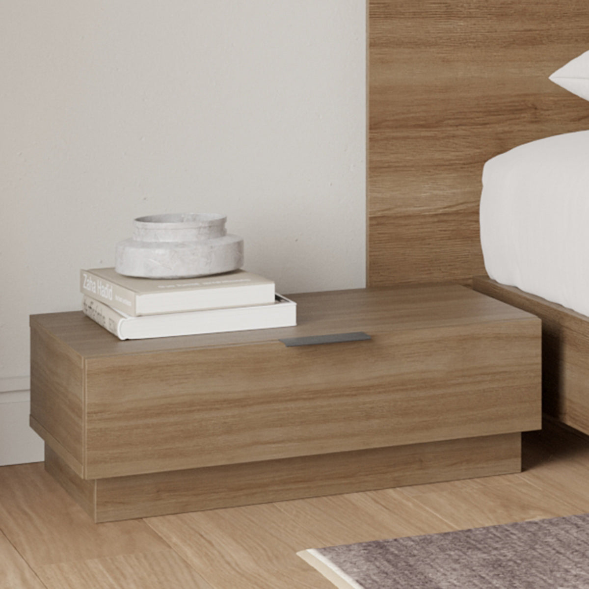 Satori Nightstand, Set of 2, One Size in Brown Oak, One Size – lifestyle photo