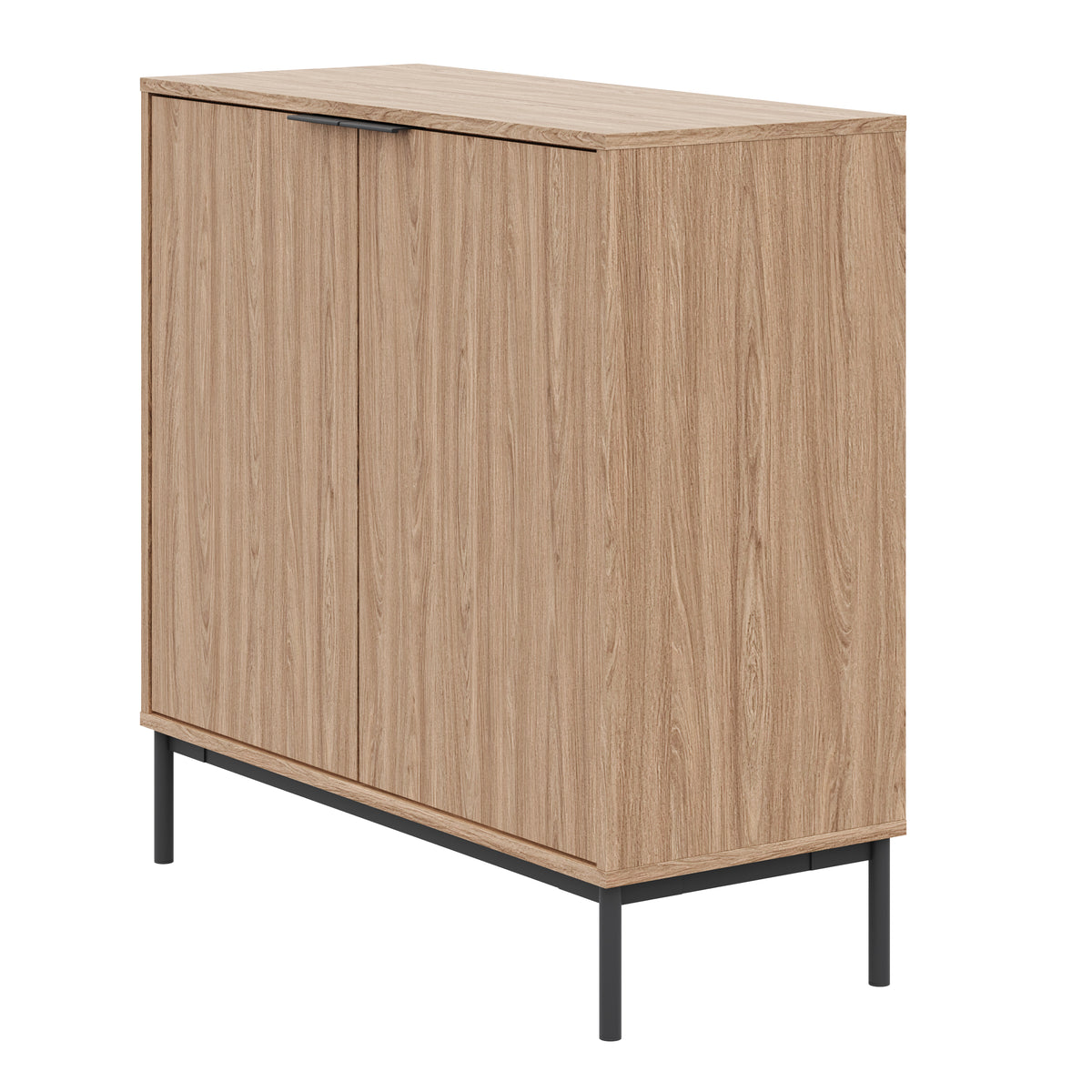 Slim 2-Door Storage Cabinet in Light Walnut – product photo 2