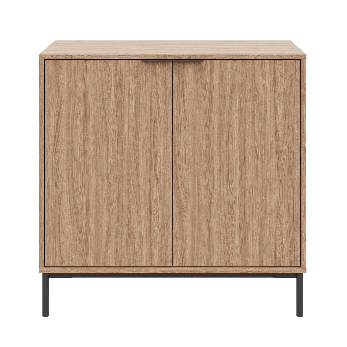Slim 2-Door Storage Cabinet in Light Walnut – product photo