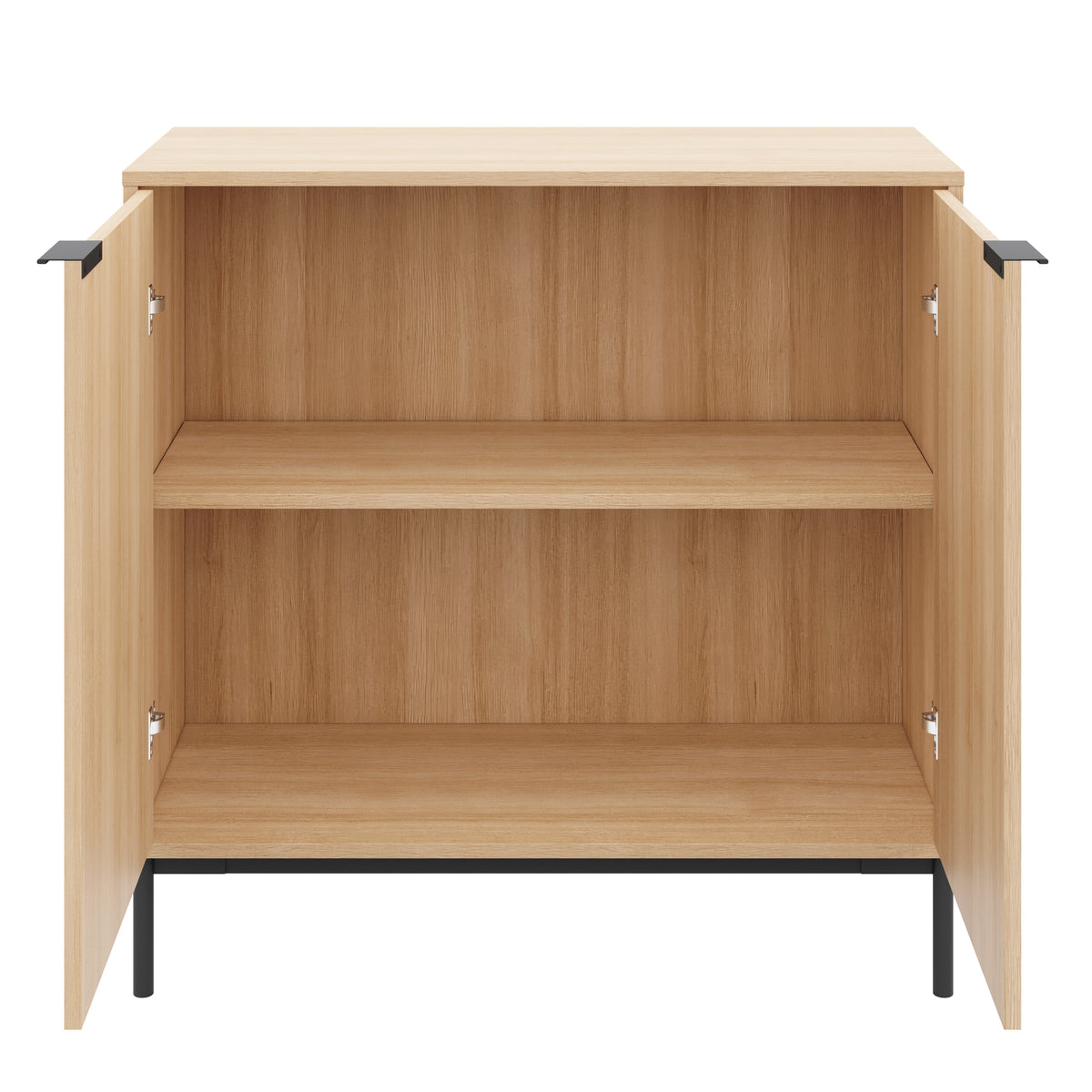 Slim 2-Door Storage Cabinet in Natural Blonde Oak – product photo