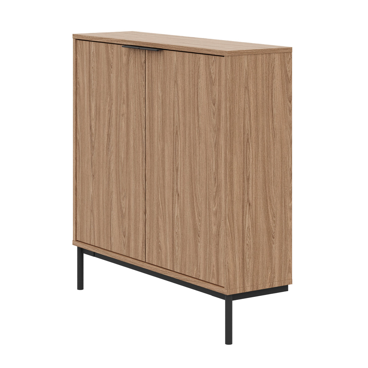 Slim 2-Door Storage Console in Light Walnut – product photo 2