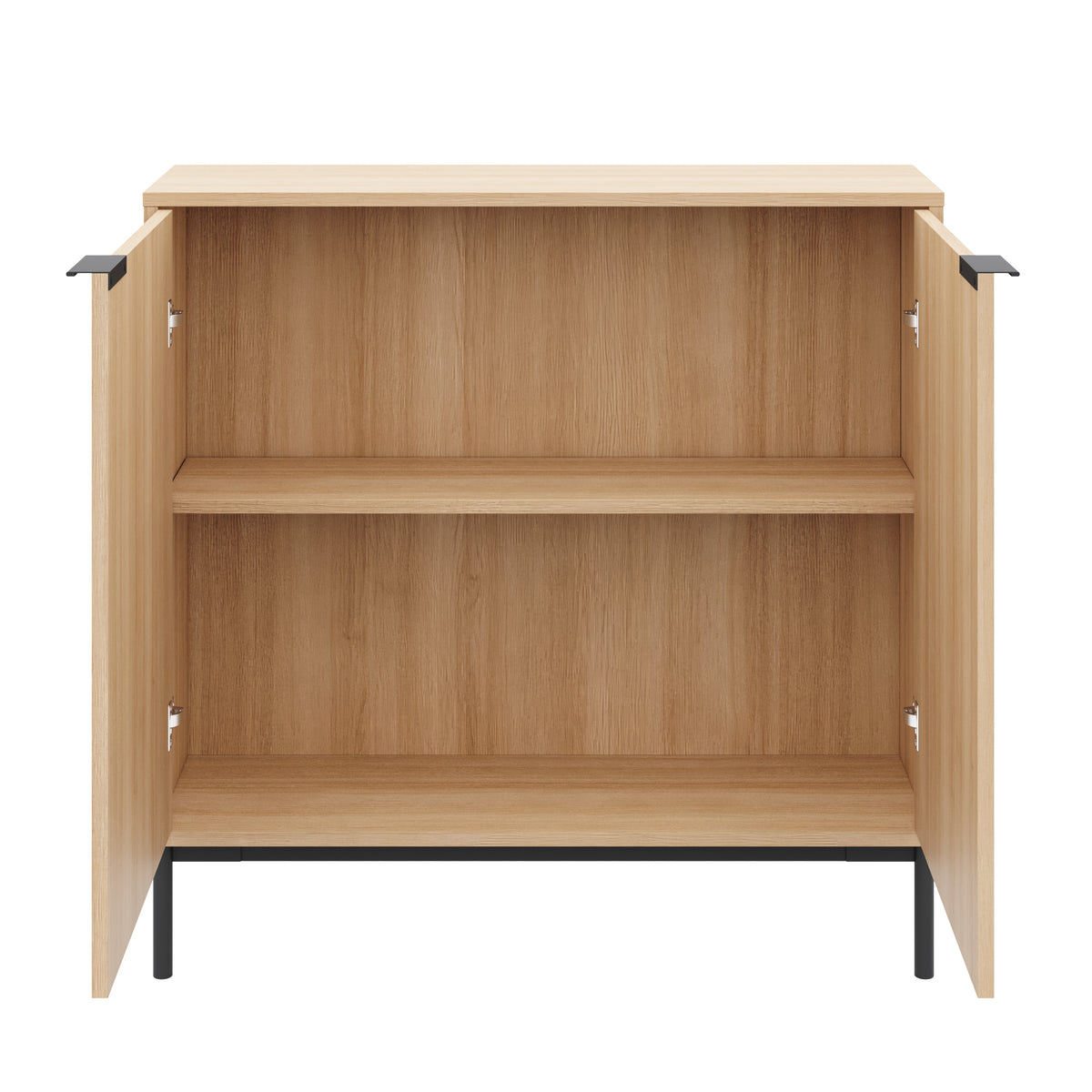 Slim 2-Door Storage Console in Natural Blonde Oak – product photo