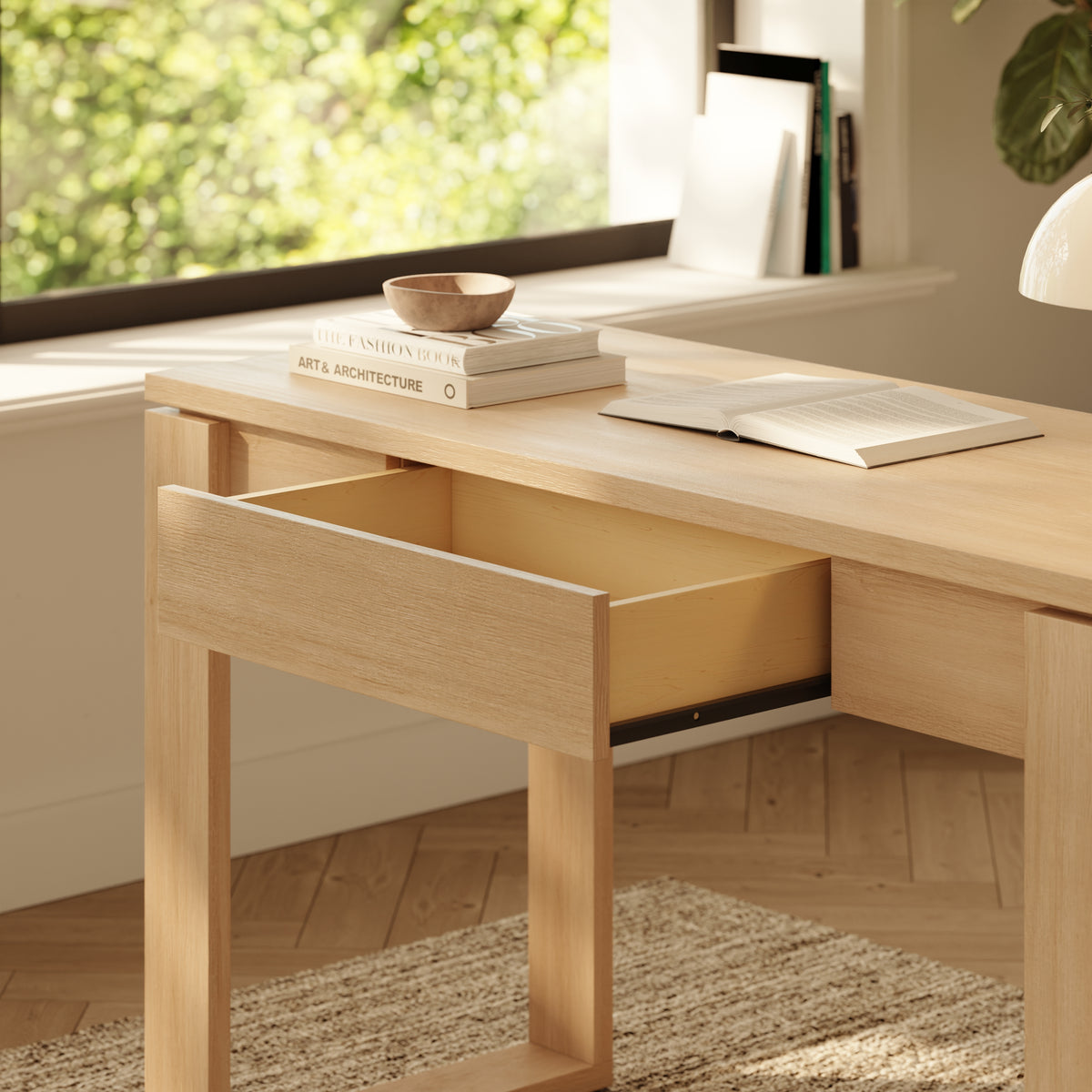 Solen Compact Desk, 48-Inch in Natural Oak, 48-Inch – lifestyle photo 3